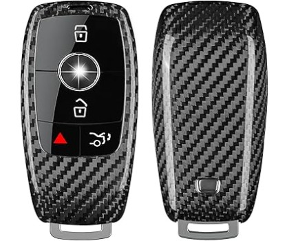 Fiber Key Fob Cover Compatible For Mercedes Benz