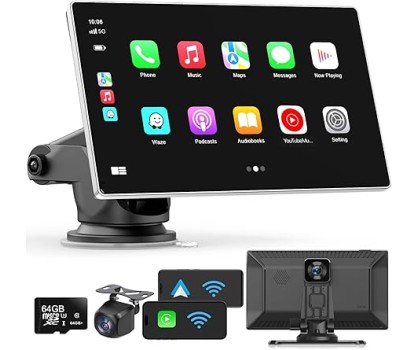 Apple Carplay Screen for Car 1080p with Bluetooth,FM, Siri