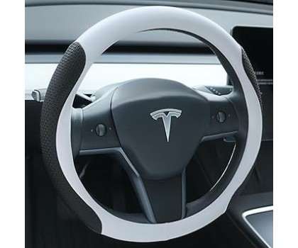 Leather Steering Wheel Cover for Tesla