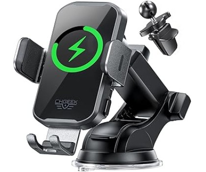 Wireless Car Charger Phone Holder for iPhone and Samsung